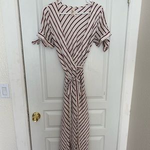 Striped wrap dress